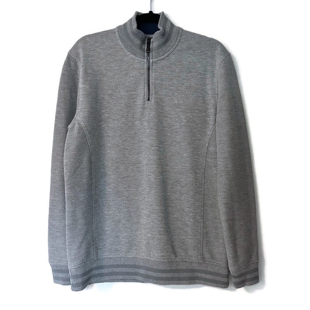 Ted Baker Gray Half Zip Pullover Sweater, Size 4 (Large)